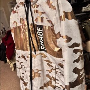 Savage White and Rose Gold Camo Jacket